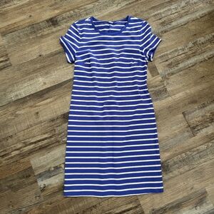 Old Navy Blue White Striped T Shirt Dress Womens M Casual Summer